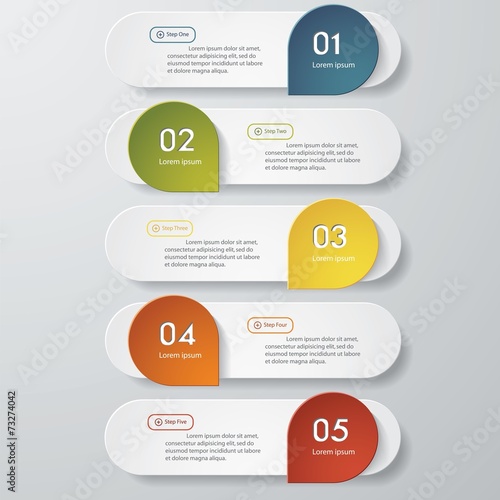 Design clean number banners template. Vector.