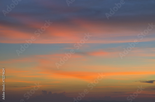 Colorful sky in twilight time background