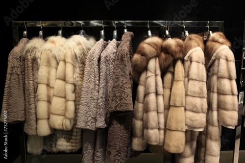 Various fur coats