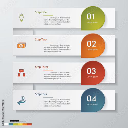 Design clean number banners template. Vector.