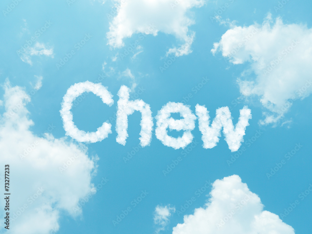 cloud words with design on blue sky background cloud words with design on blue sky background