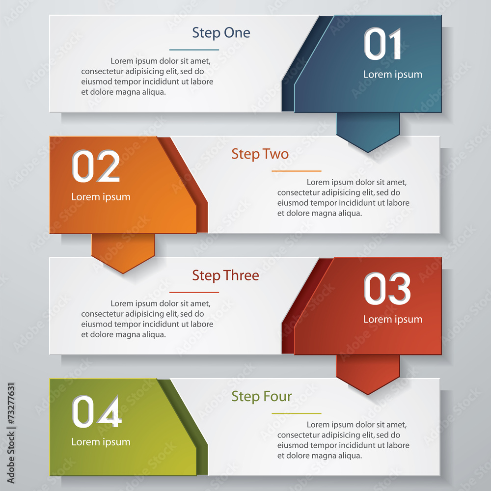 Design clean number banners template. Vector. Design clean number banners template. Vector.