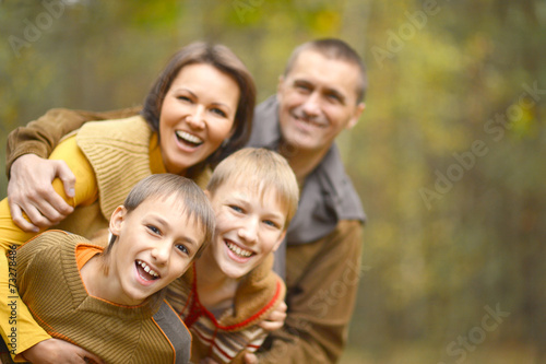 Happy smiling family