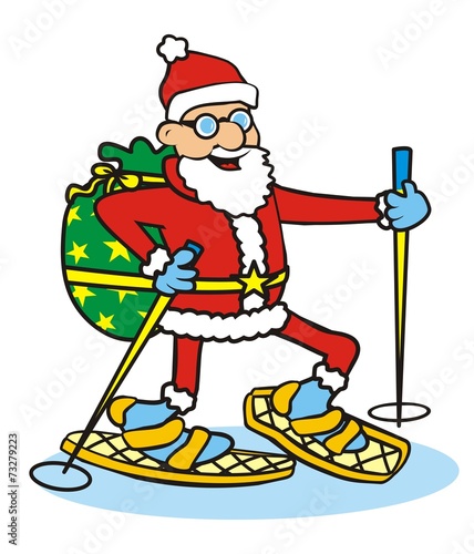 Santa Claus,  humorous vector  illustration