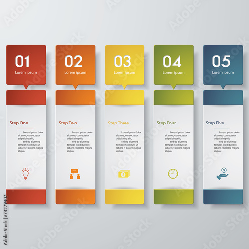 Design clean number banners template. Vector.