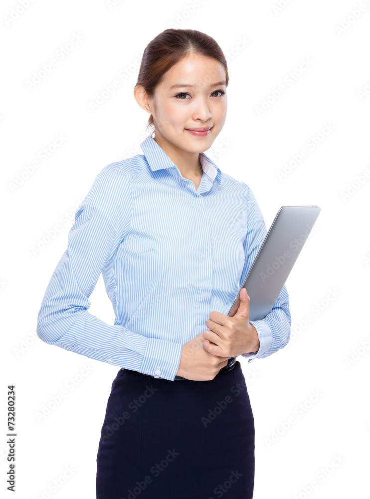 Businesswoman with laptop
