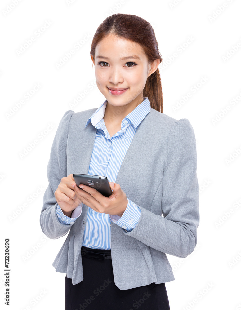 Businesswoman use of mobile phone Businesswoman use of mobile phone
