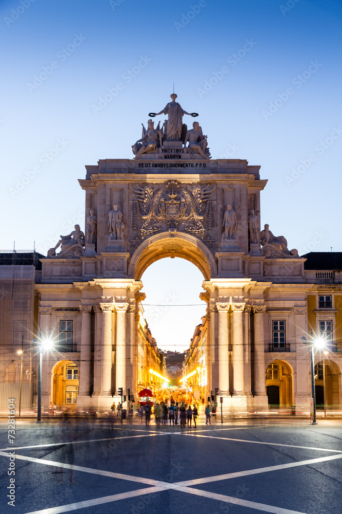 The Praca do Comercio (English: Commerce Square) in Lisbon