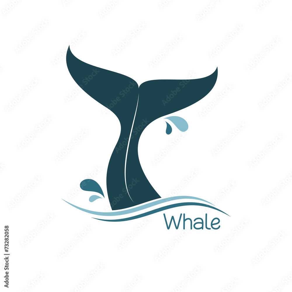 Naklejka premium Whale tail icon