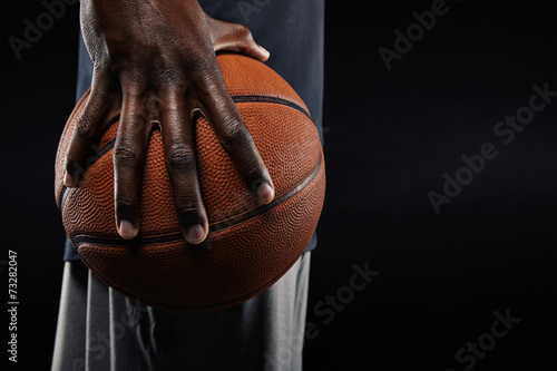 Hand of basketball player holding a ball © Jacob Lund