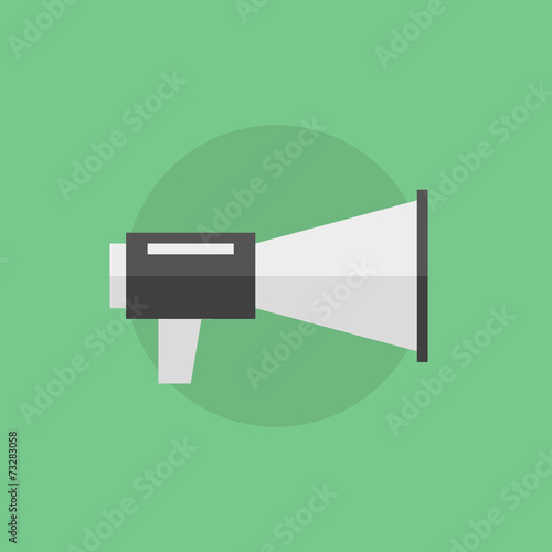 Loudspeaker flat icon illustration