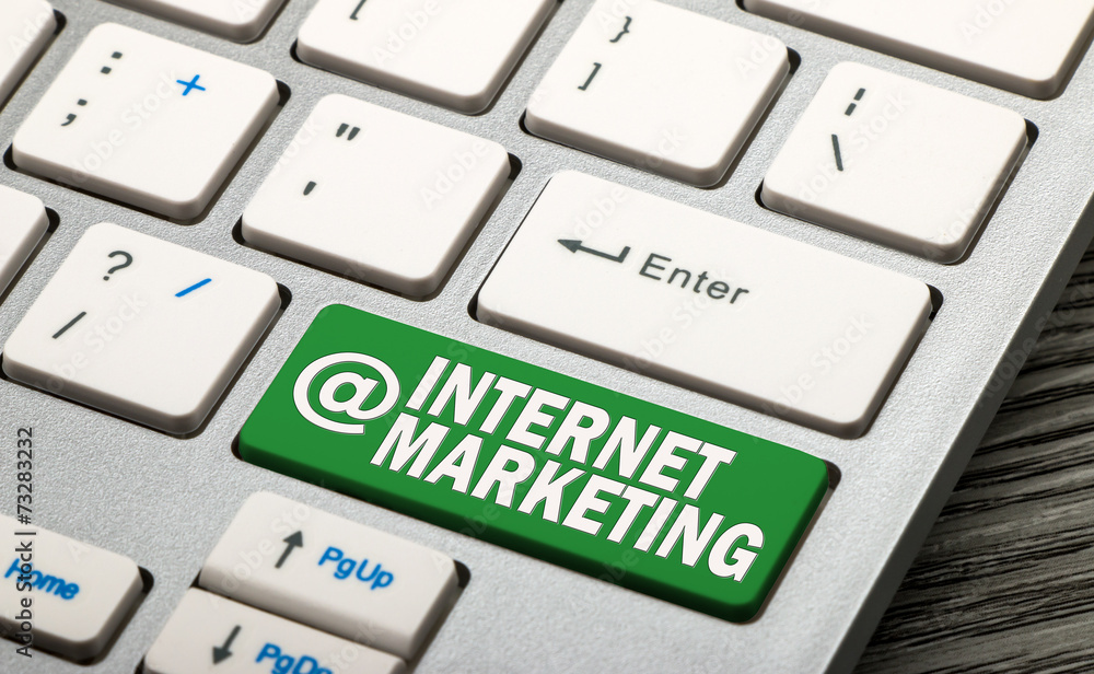 internet marketing concept on keyboard internet marketing concept on keyboard
