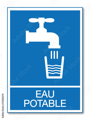 Panneau eau potable.