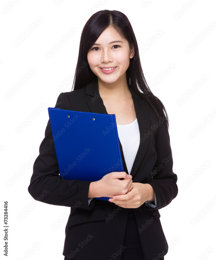 Businesswoman with clipboard Businesswoman with clipboard