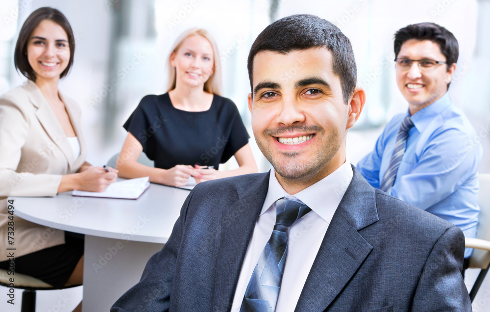 Business man with colleagues Business man with colleagues