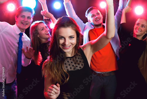 Young beautiful woman at a party
