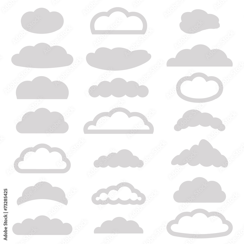 set of clouds icons set of clouds icons