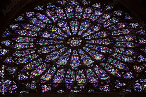 Paris, Notre Dame Cathedral. North transept rose window.