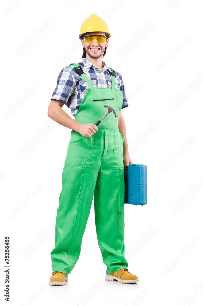 Industrial worker isolated on the white background Industrial worker isolated on the white background