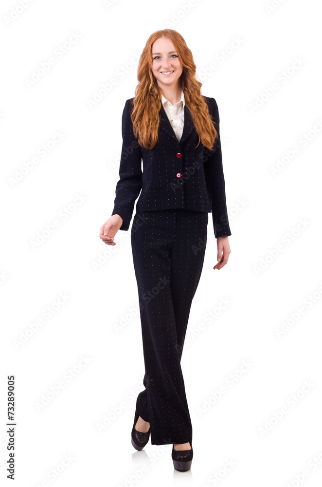 Woman businesswoman in business concept isolated on white Woman businesswoman in business concept isolated on white