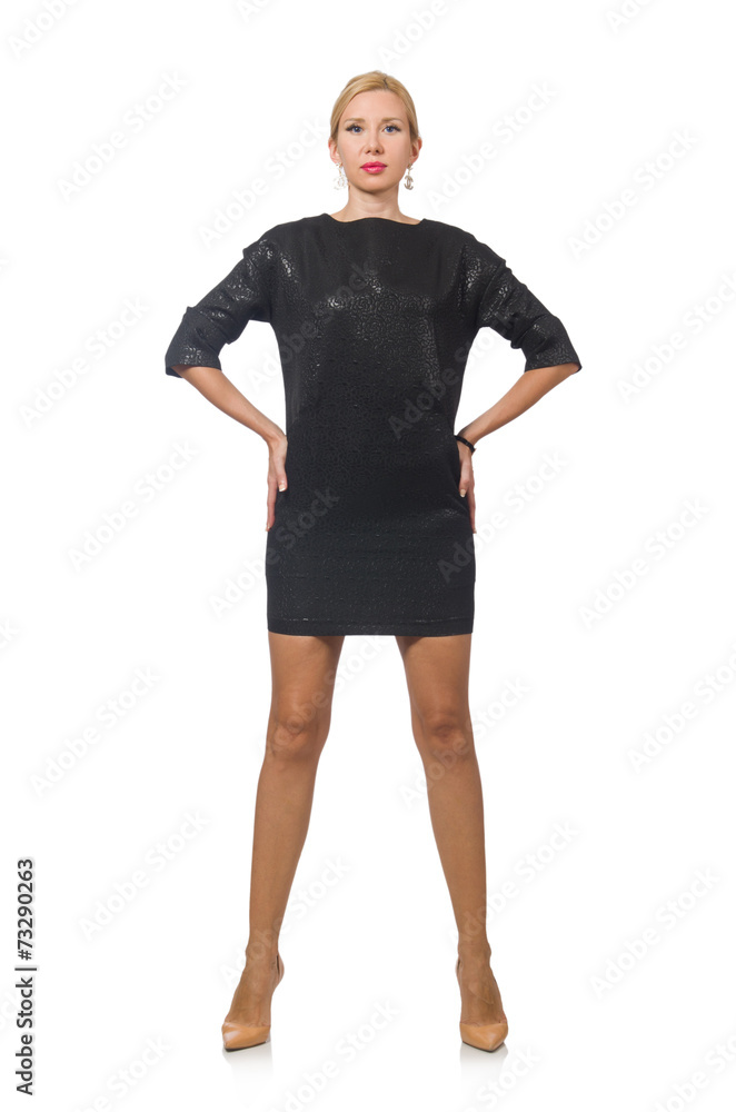Woman in fashion concept isolated on white Woman in fashion concept isolated on white