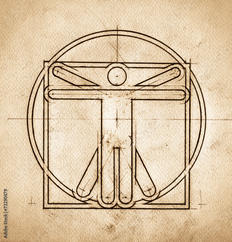 Technical Minimalistic Vitruvian Man