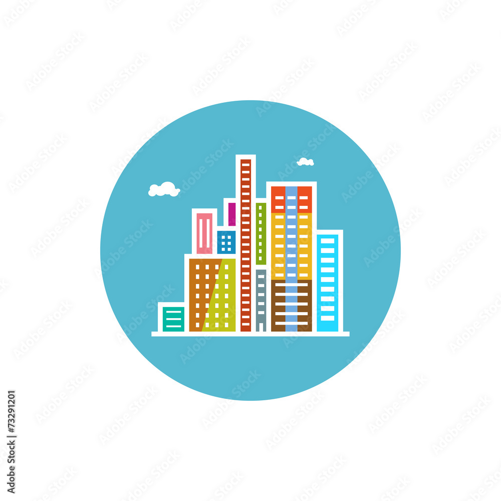 Modern buildings icon, city icon, vector illustration Modern buildings icon, city icon, vector illustration