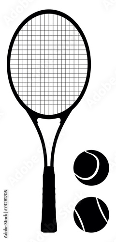 Tennis Racket and ball