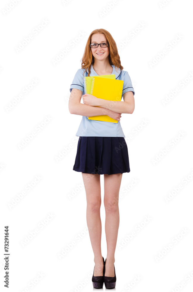 Young student isolated on the white Young student isolated on the white