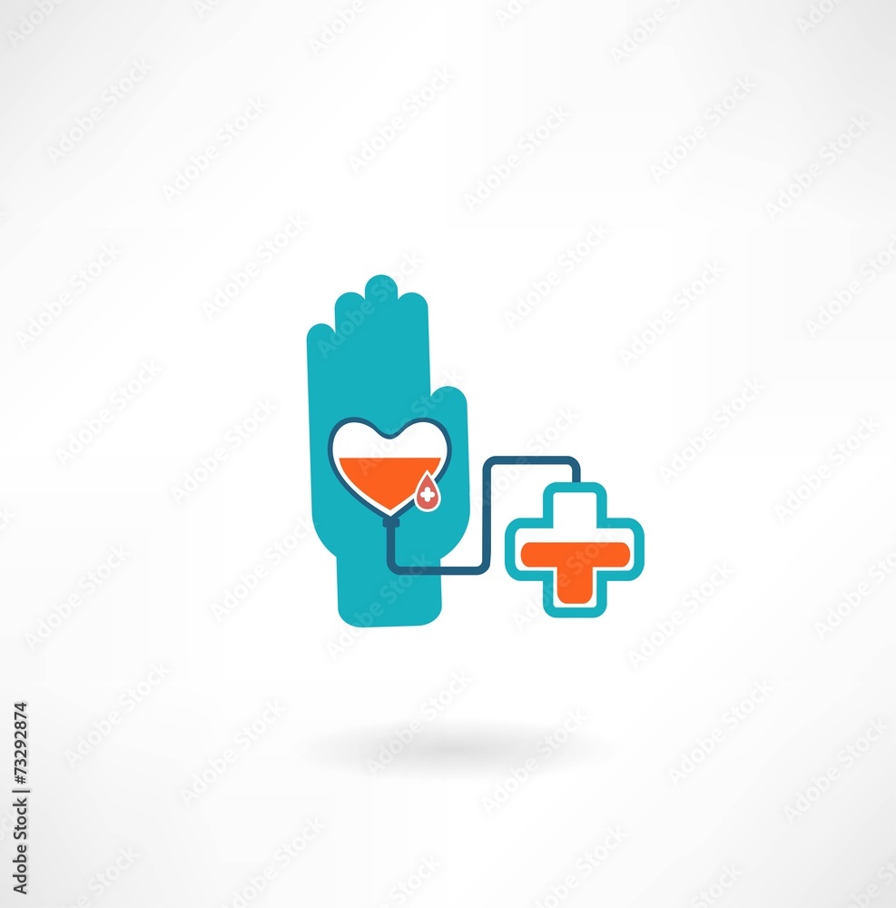 hand with heart, blood transfusions in the crosshairs icon hand with heart, blood transfusions in the crosshairs icon