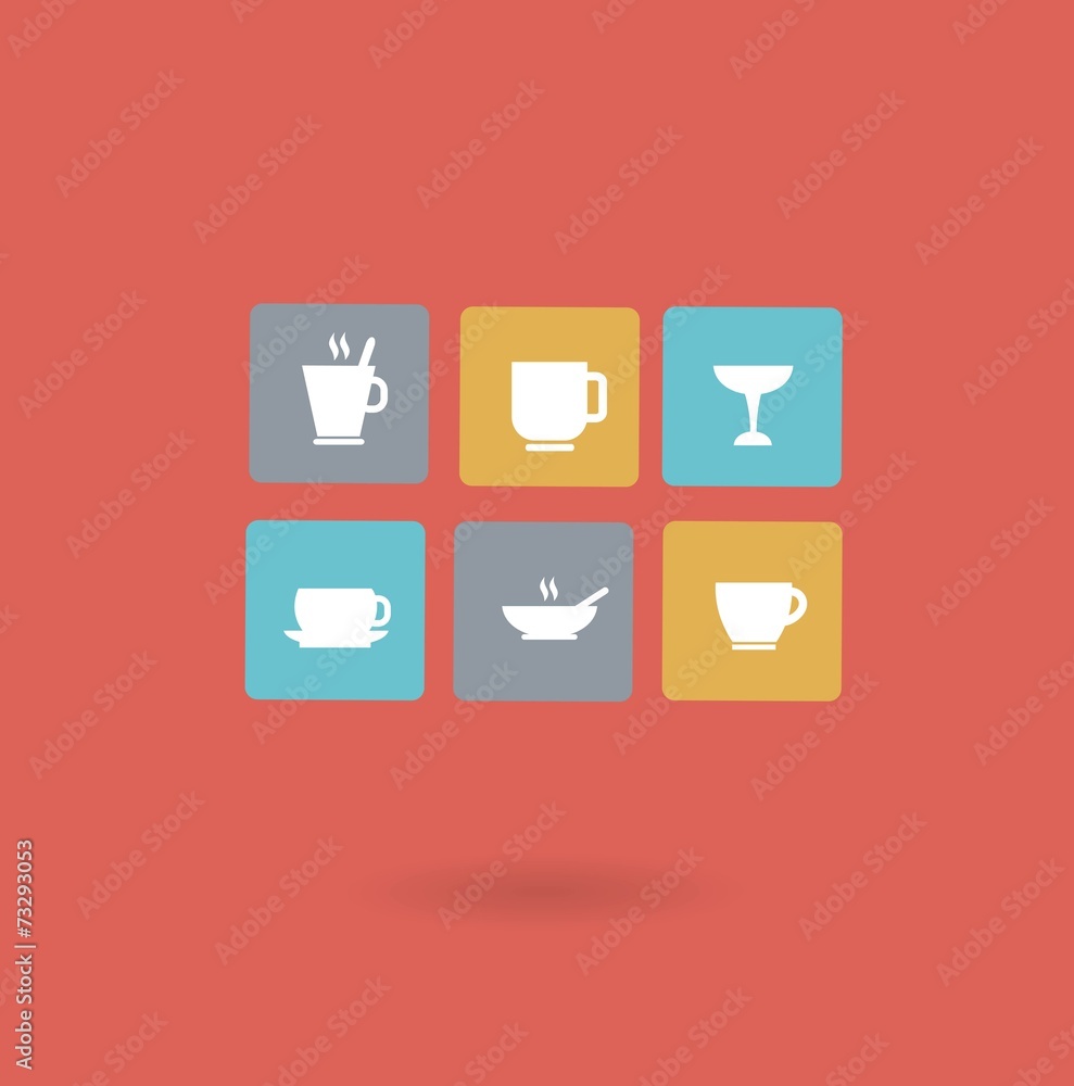 cups with different drinks icon cups with different drinks icon