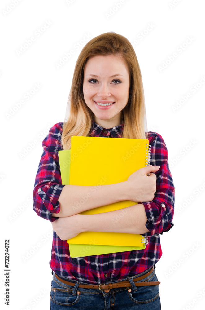 Young student isolated on the white background Young student isolated on the white background
