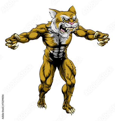 Wildcat scary sports mascot