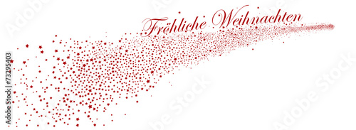 Sternschnuppe, Fröhliche Weihnachten, Grußtext, Text, Schriftzug