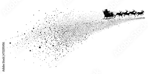 Sternschnuppe, Schnuppe, Glücksstern, Weihnachtsmann, Rentiere