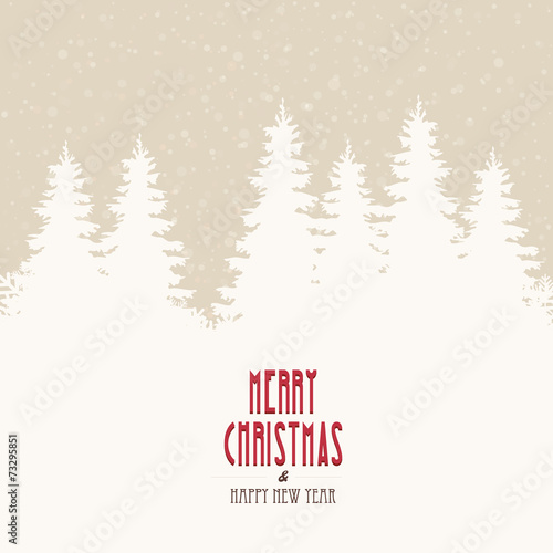 merry christmas vinateg winter landscape