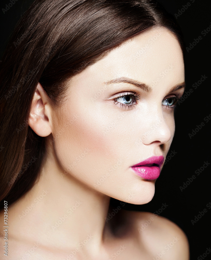 sensual model with bright makeup colorful lips sensual model with bright makeup colorful lips