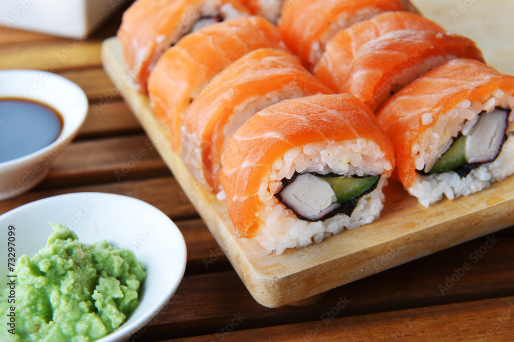 sushi with salmon sushi with salmon