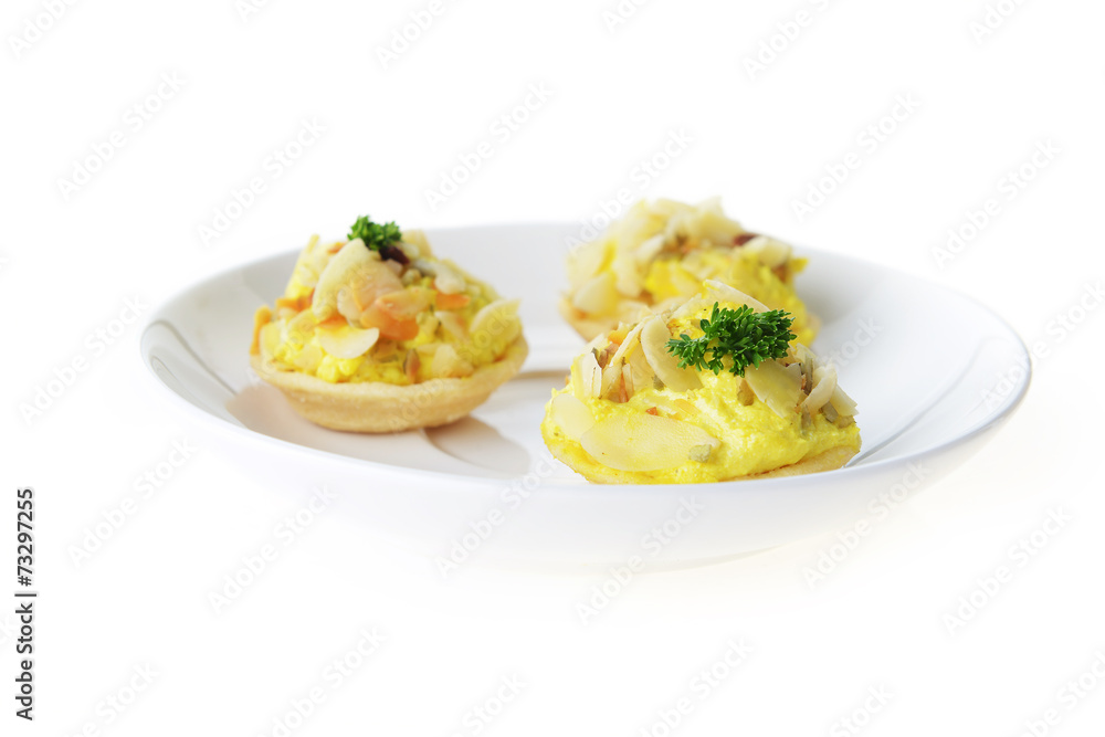 tartlet with cream tartlet with cream