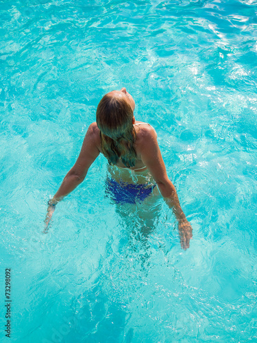 Woman in the swimming pool