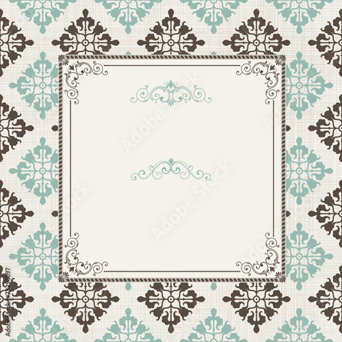 vintage frame on victorian ...