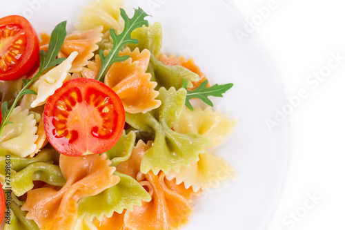 Bunch of the farfalle pasta