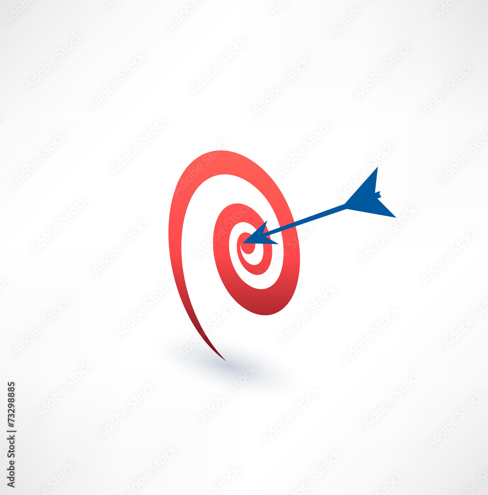 Target and arrow icon. The concept of purpose. Logo design.