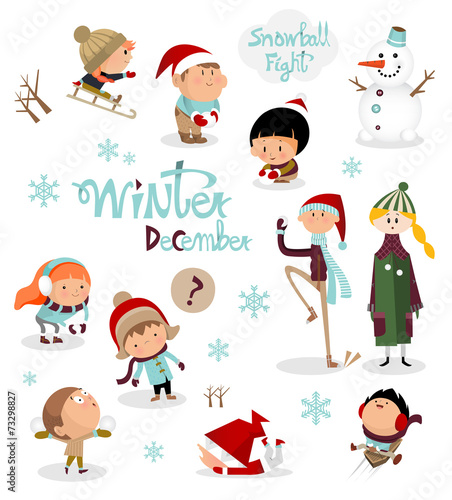 Kids story in winter