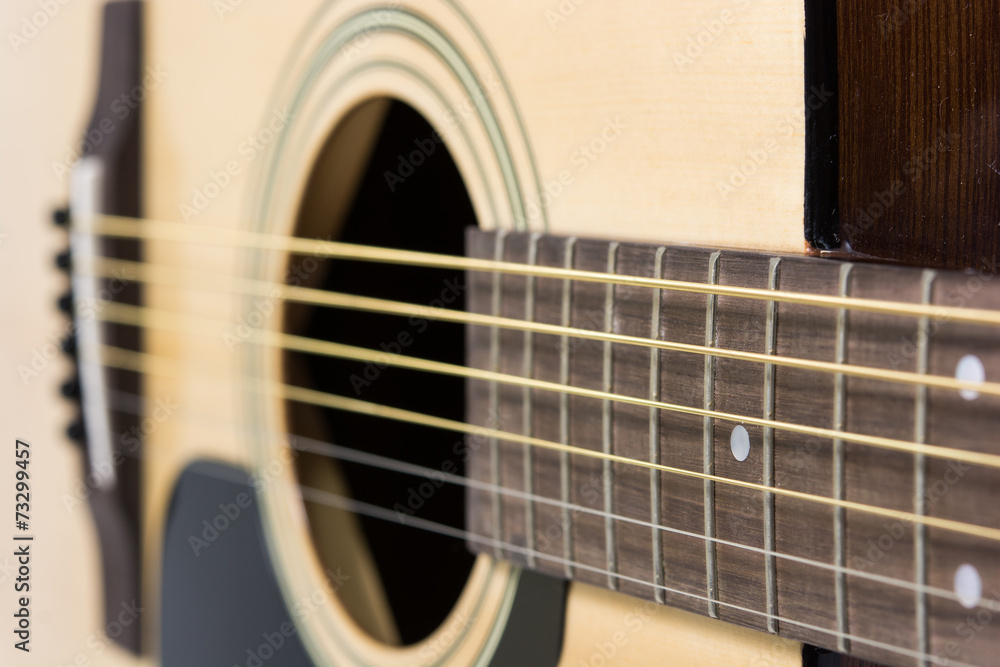 Fototapeta premium Detail closeup of classic guitar