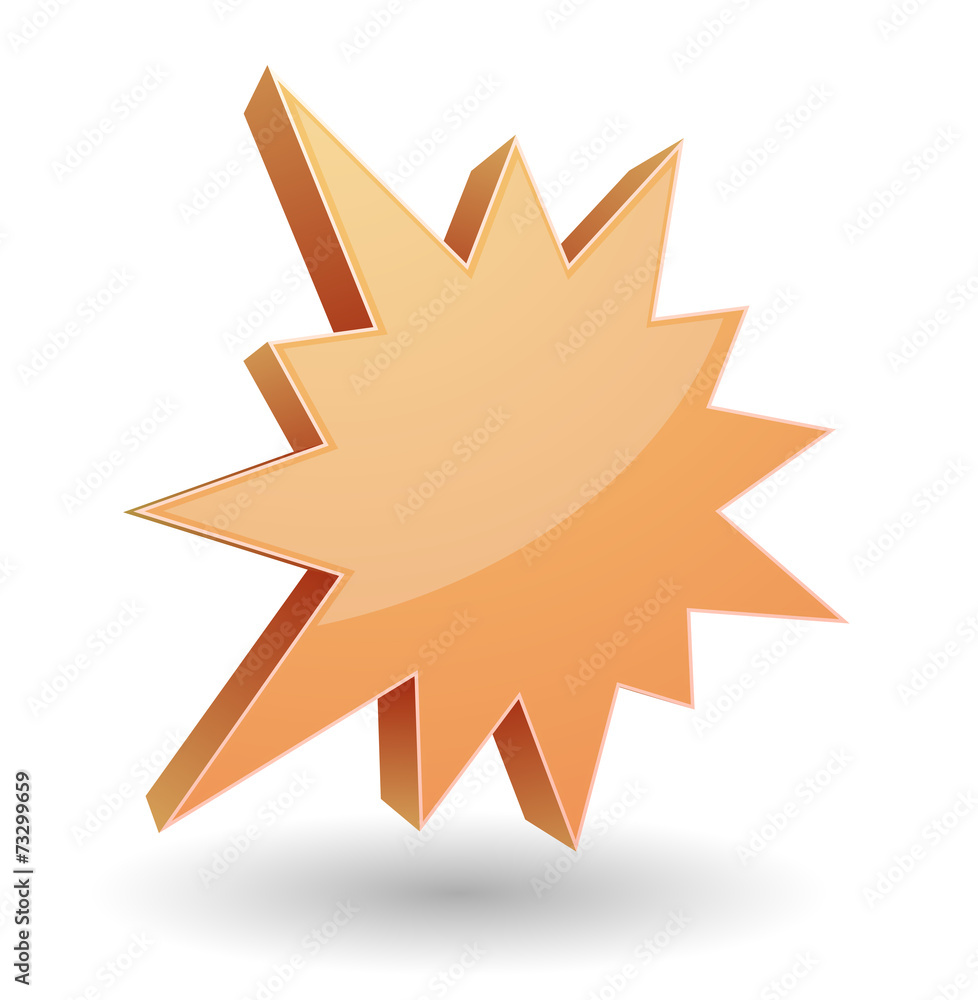 splash star burst 3d icon splash star burst 3d icon