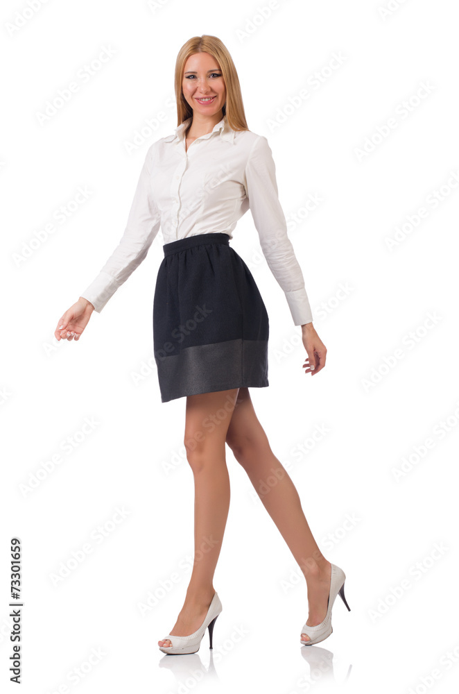 Fototapeta premium Businesswoman isolated on the white background