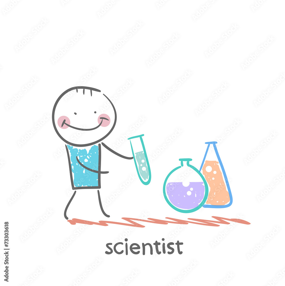 scientist with test tubes scientist with test tubes