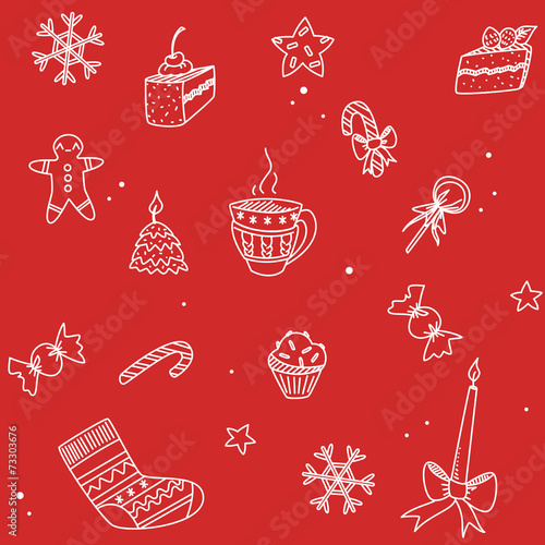New Year Pattern Red