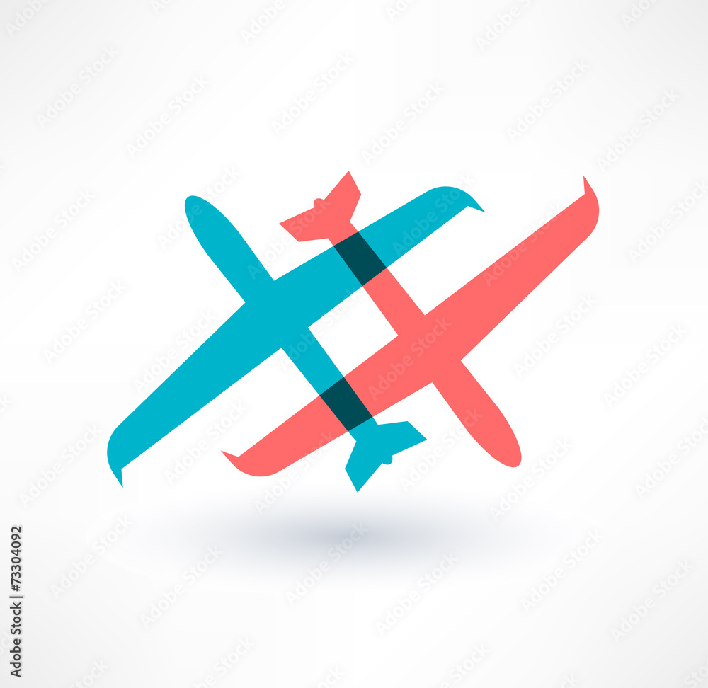 Fototapeta premium Airplane symbol. Design logo.